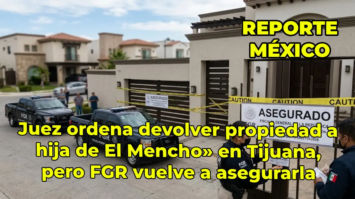 Juez ordena devolver propiedad a hija de El Mencho» en Tijuana, pero FGR vuelve a asegurarla