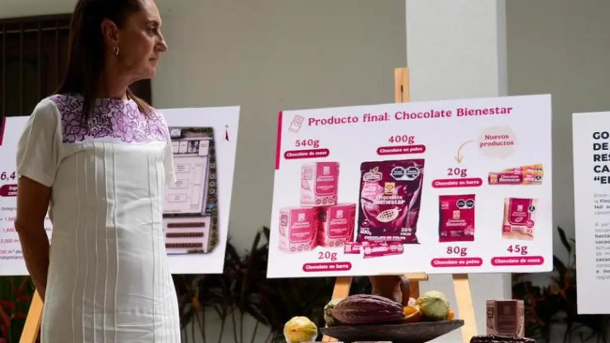 Presidenta anuncia proyecto “Precio justo para el cacao de Tabasco”; impulsará producción y exportación de Chocolate Bienestar